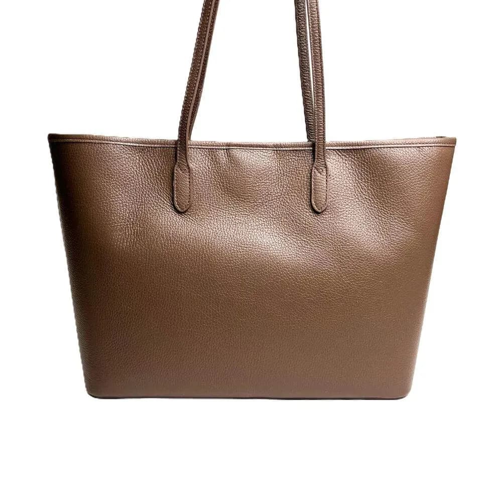 Kožená Italská kabelka Sovana taupe