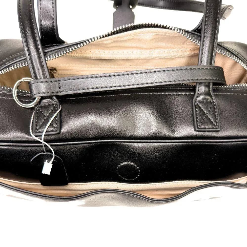 Kožená Italská kabelka Baguett černá