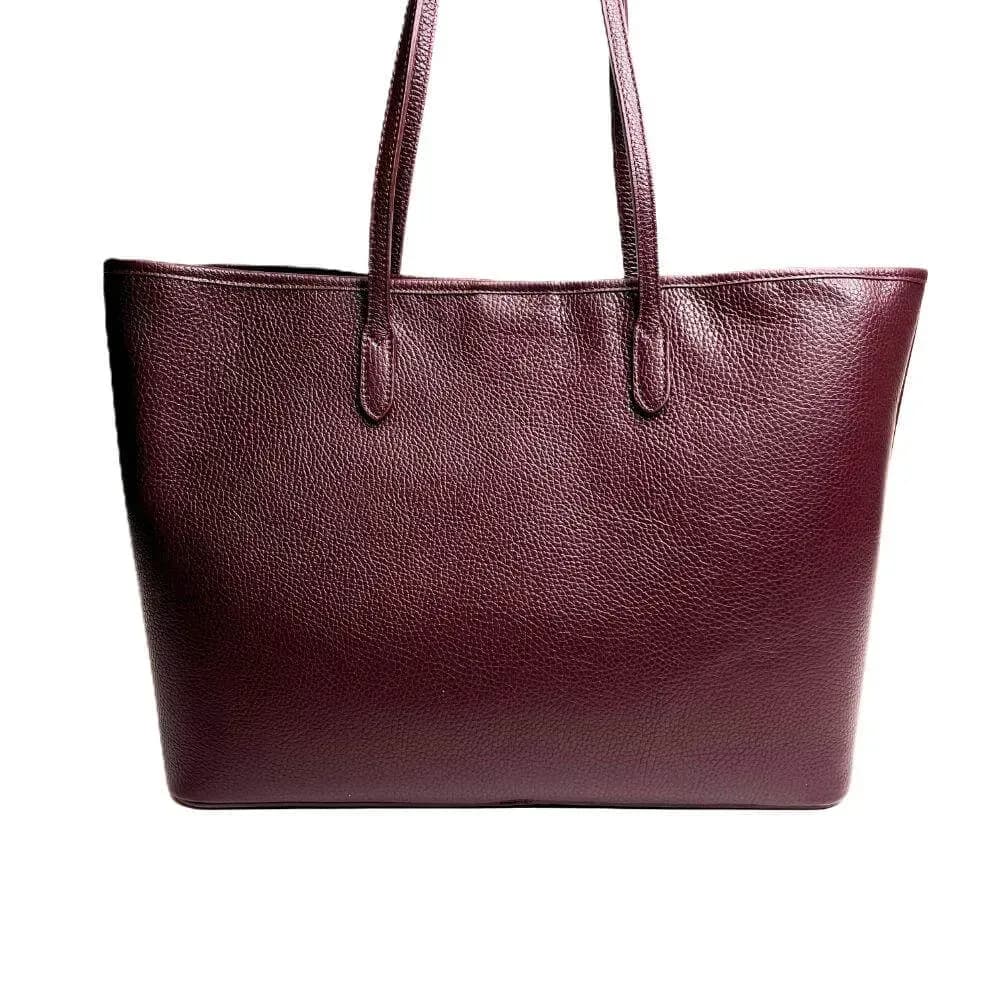 Kožená Italská kabelka Sovana vínová