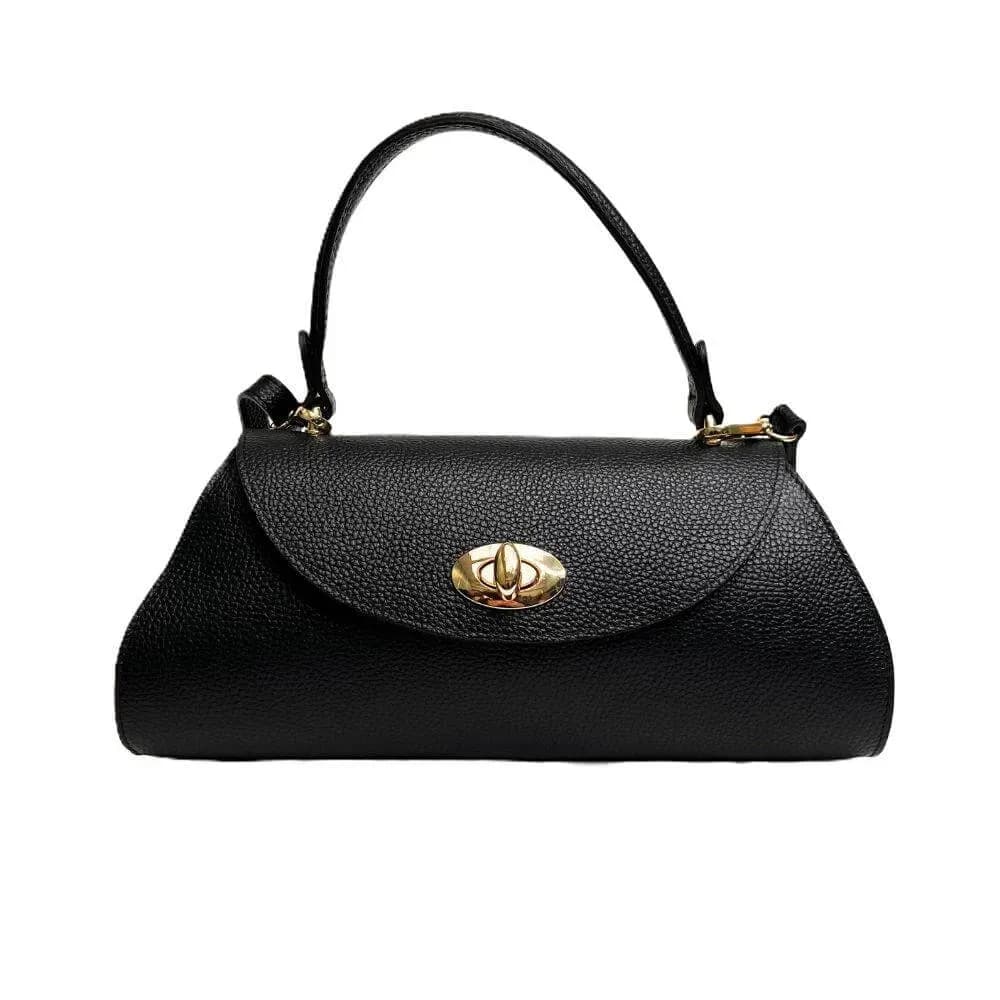 Kožená Italská kabelka Ferena černá