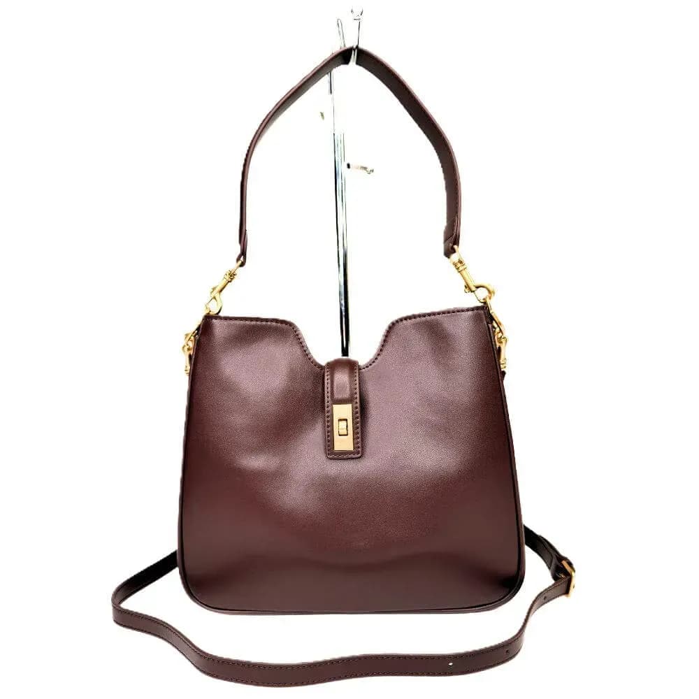 Kožená Italská kabelka Ormea tmavé hnědá