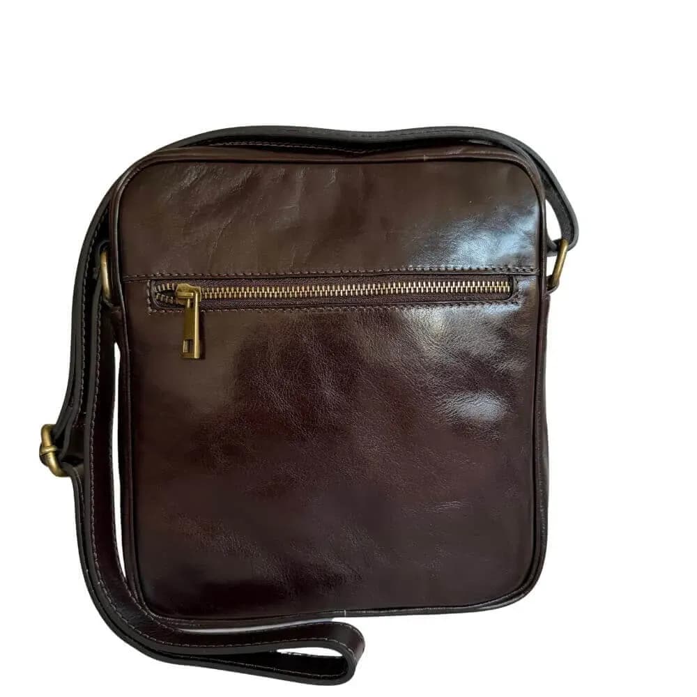 Pánská kožená taška přes rameno Viko tmavě hnědá
