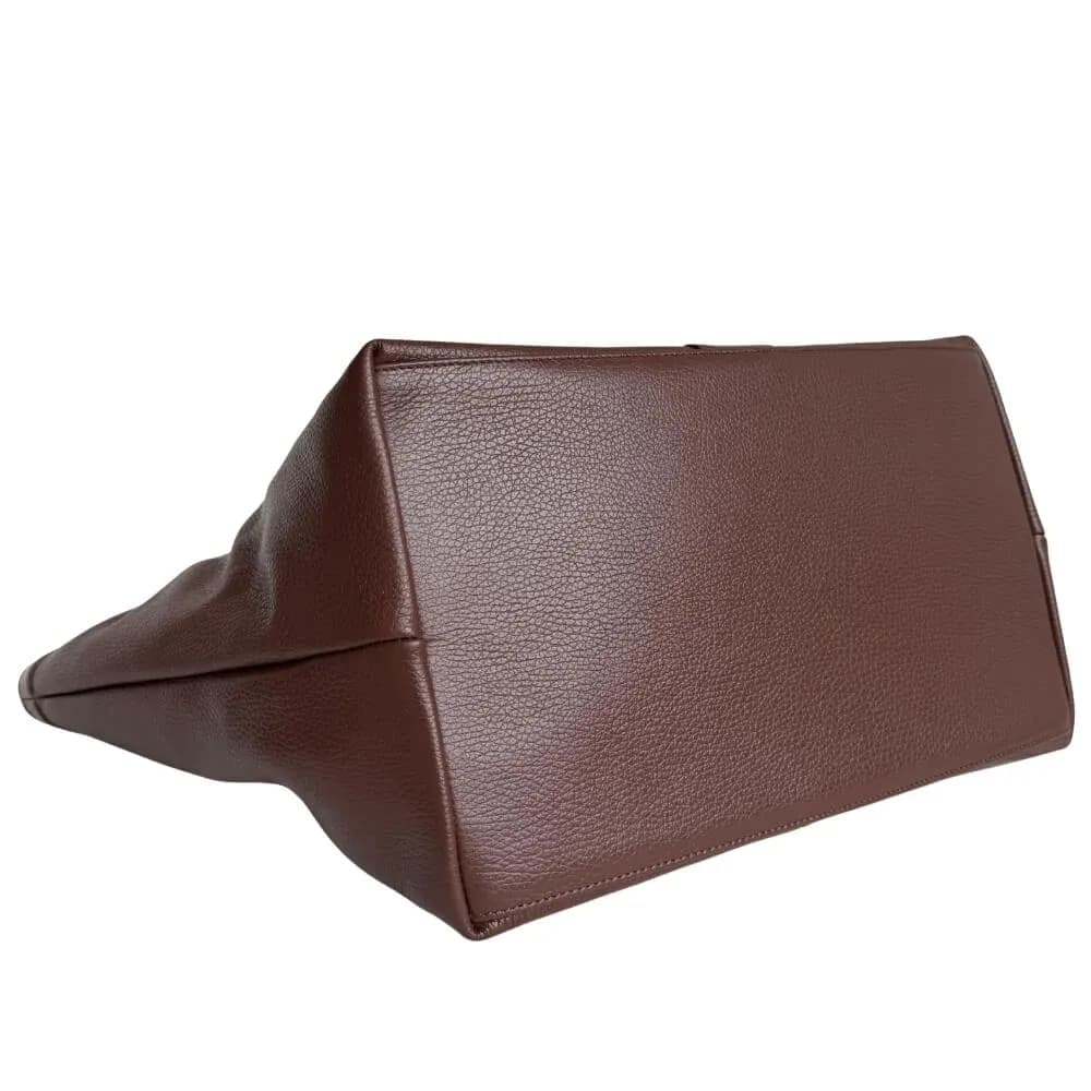 Velká Italská shopper kabelka z pravé kůže Patrizia hnědá