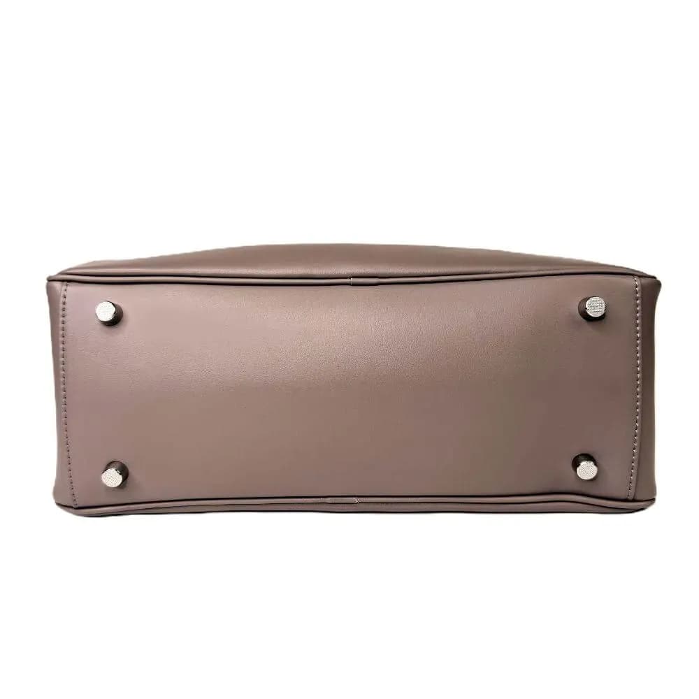Kožená Italská kabelka Baguett taupe