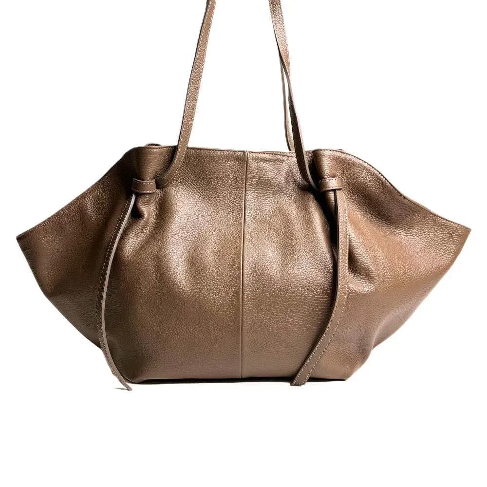 Kožená Italská kabelka Oresa taupe