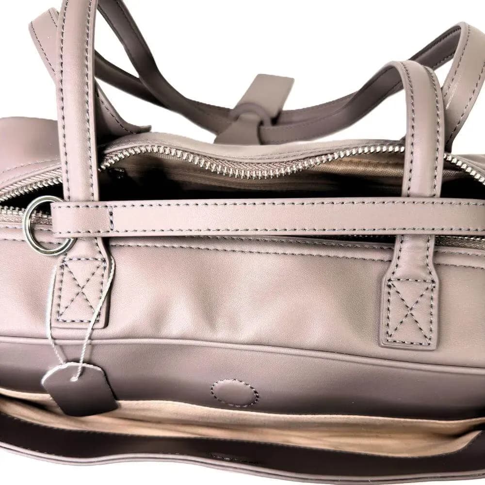 Kožená Italská kabelka Baguett taupe