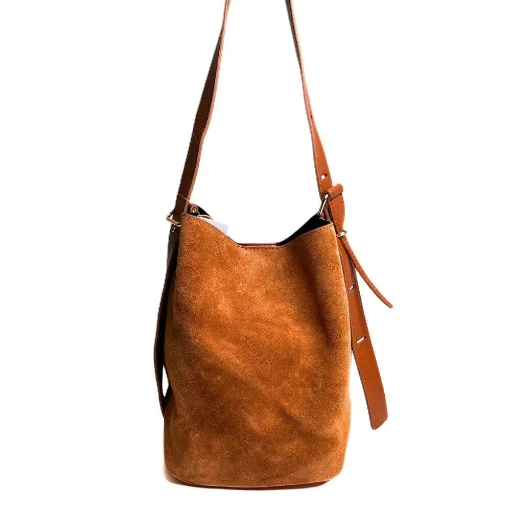 Kožená Italská kabelka Amore koňak