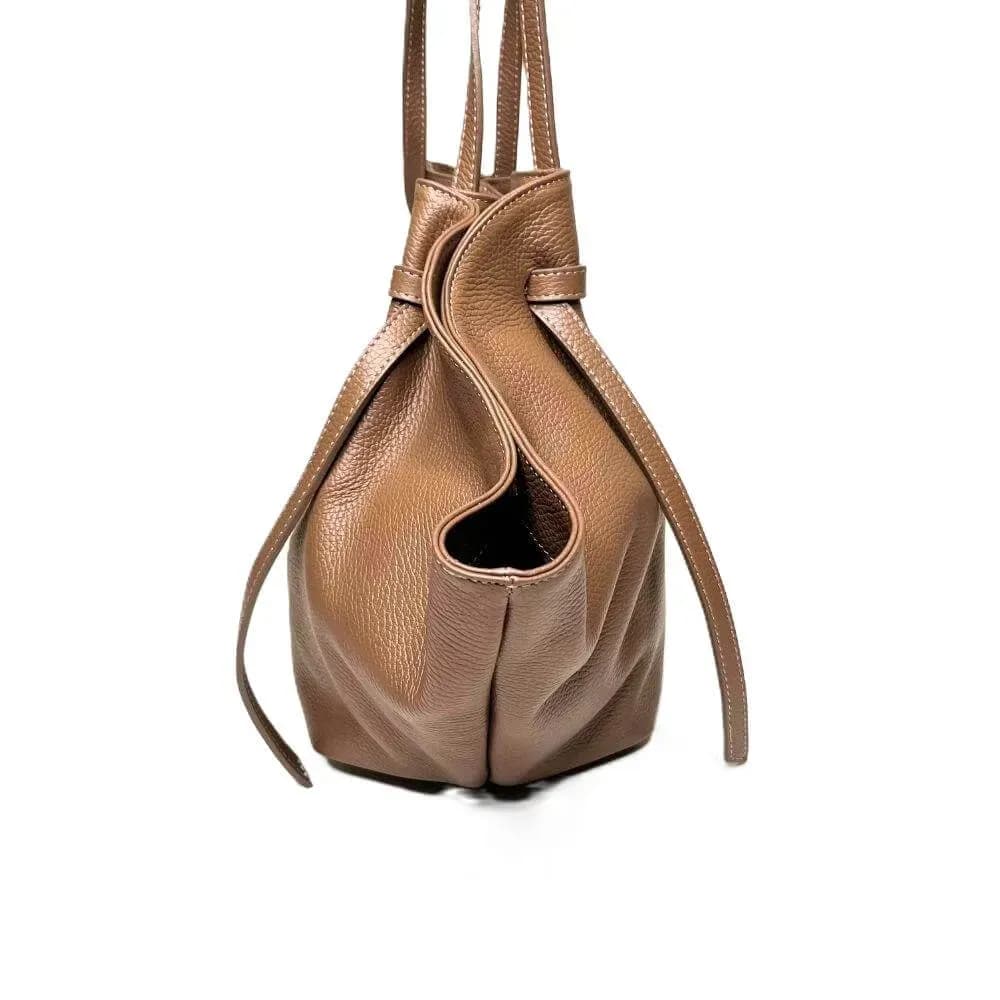 Kožená Italská kabelka Oresa taupe