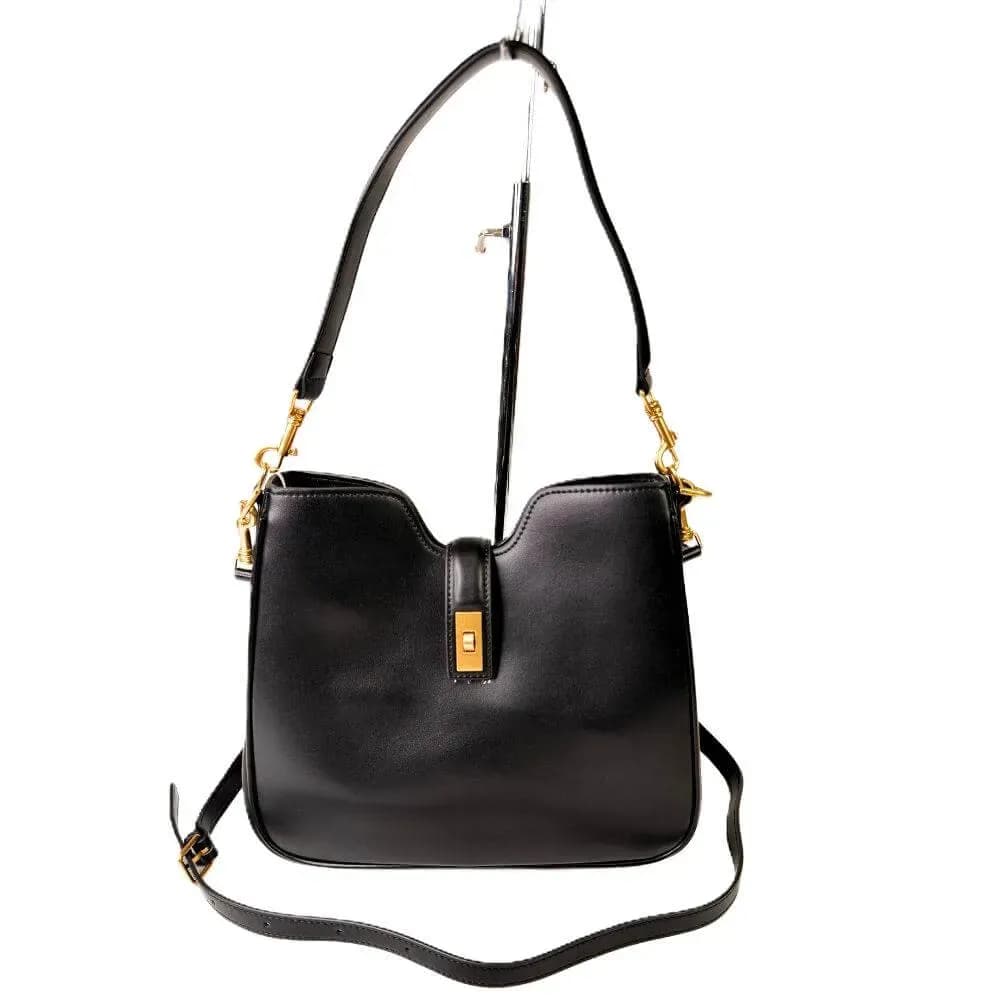 Kožená Italská kabelka Ormea černá