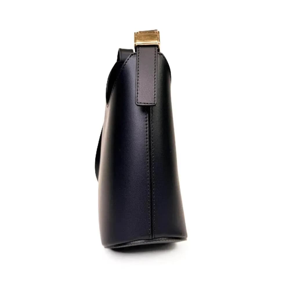 Kožená Italská kabelka Toskana černá