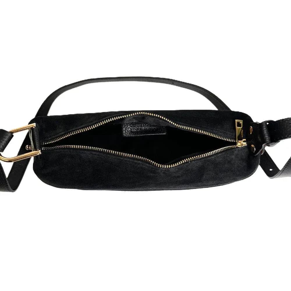 Kožená Italská kabelka Verona černá