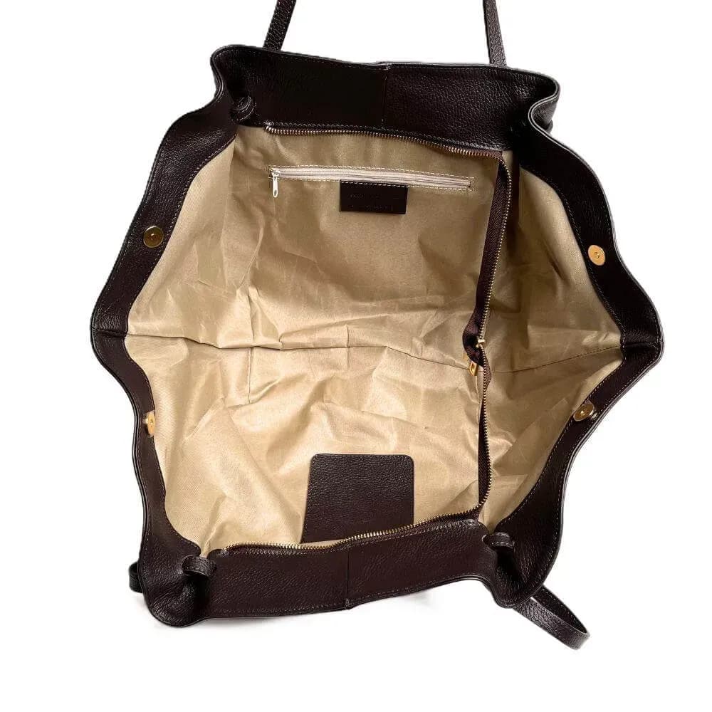 Kožená Italská kabelka Oresa tmavé hnědá