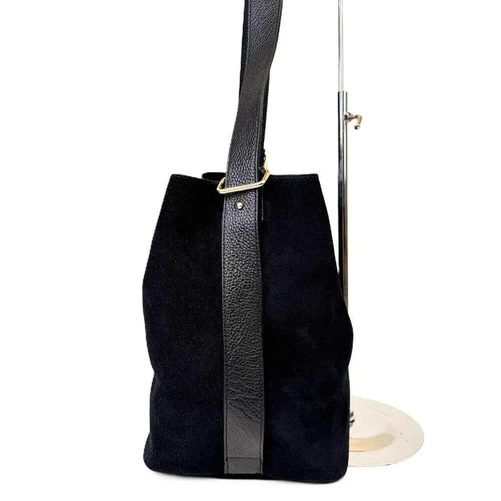 Kožená Italská kabelka Amore černá