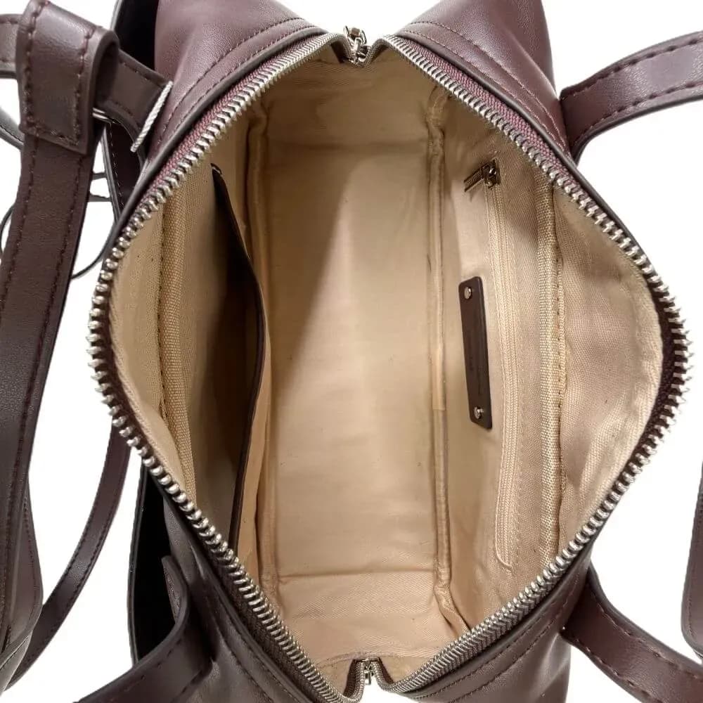 Kožená Italská kabelka Baguett tmavé hnědá