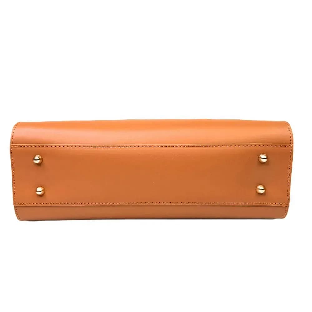 Kožená Italská kabelka Regina koňak