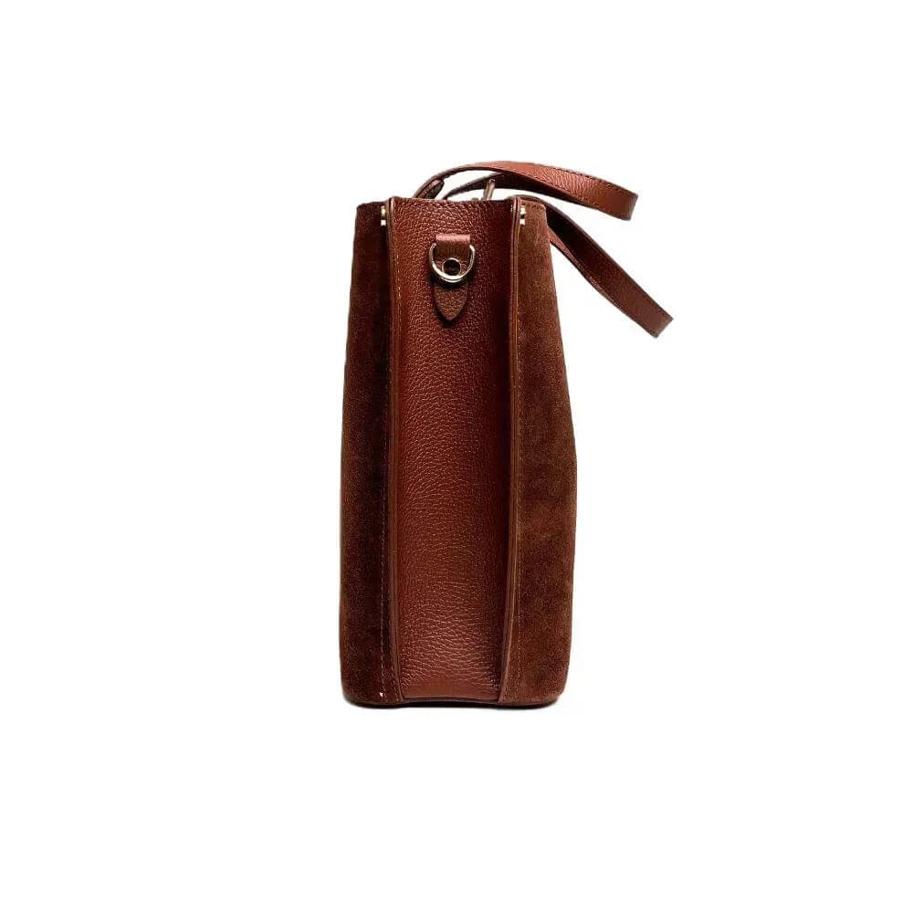 Kožená Italská kabelka Karmela hnědá