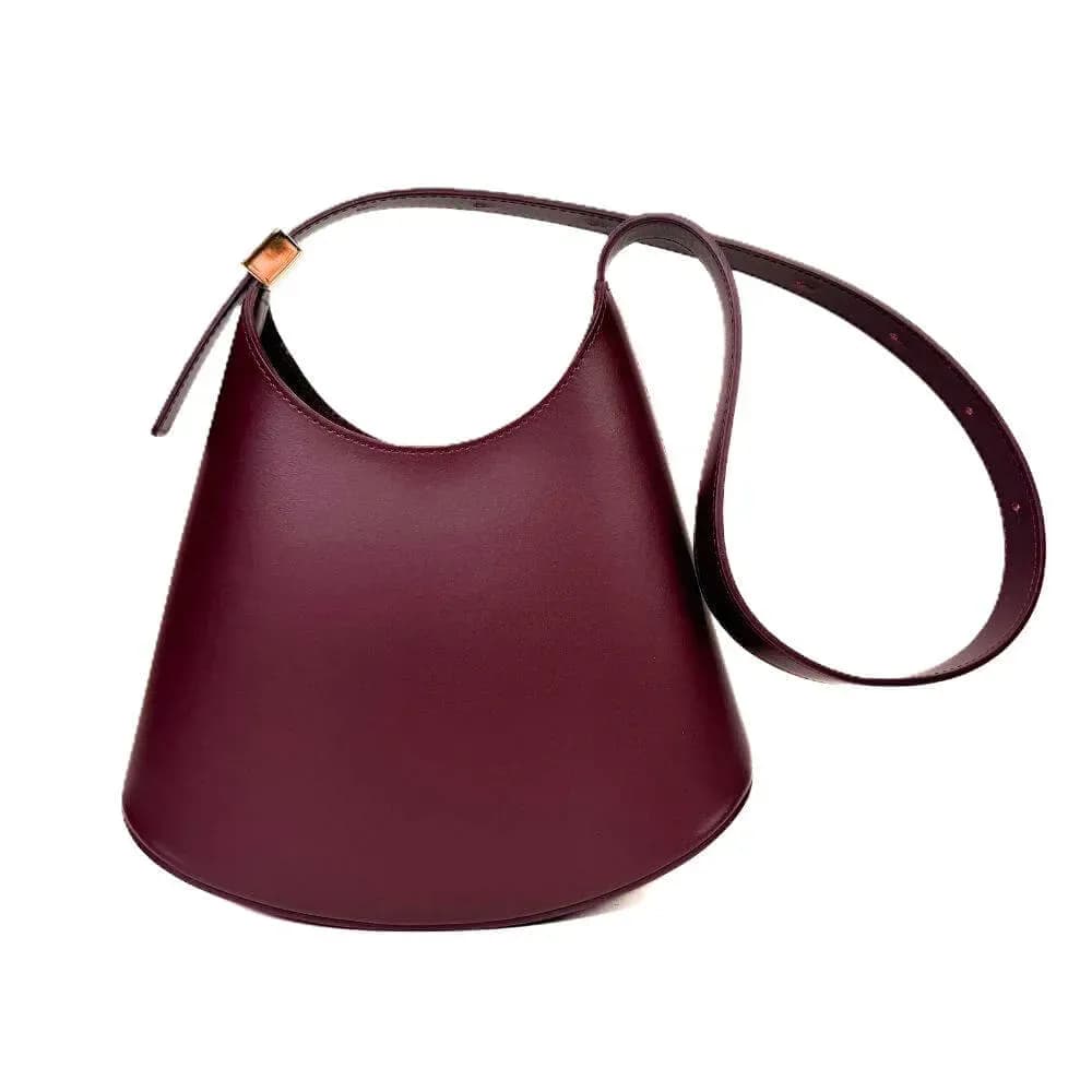 Kožená Italská kabelka Toskana vínová