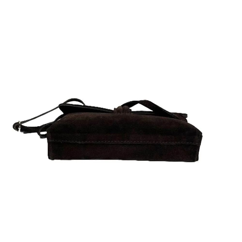 Kožená Italská kabelka Melora tmavé hnědá