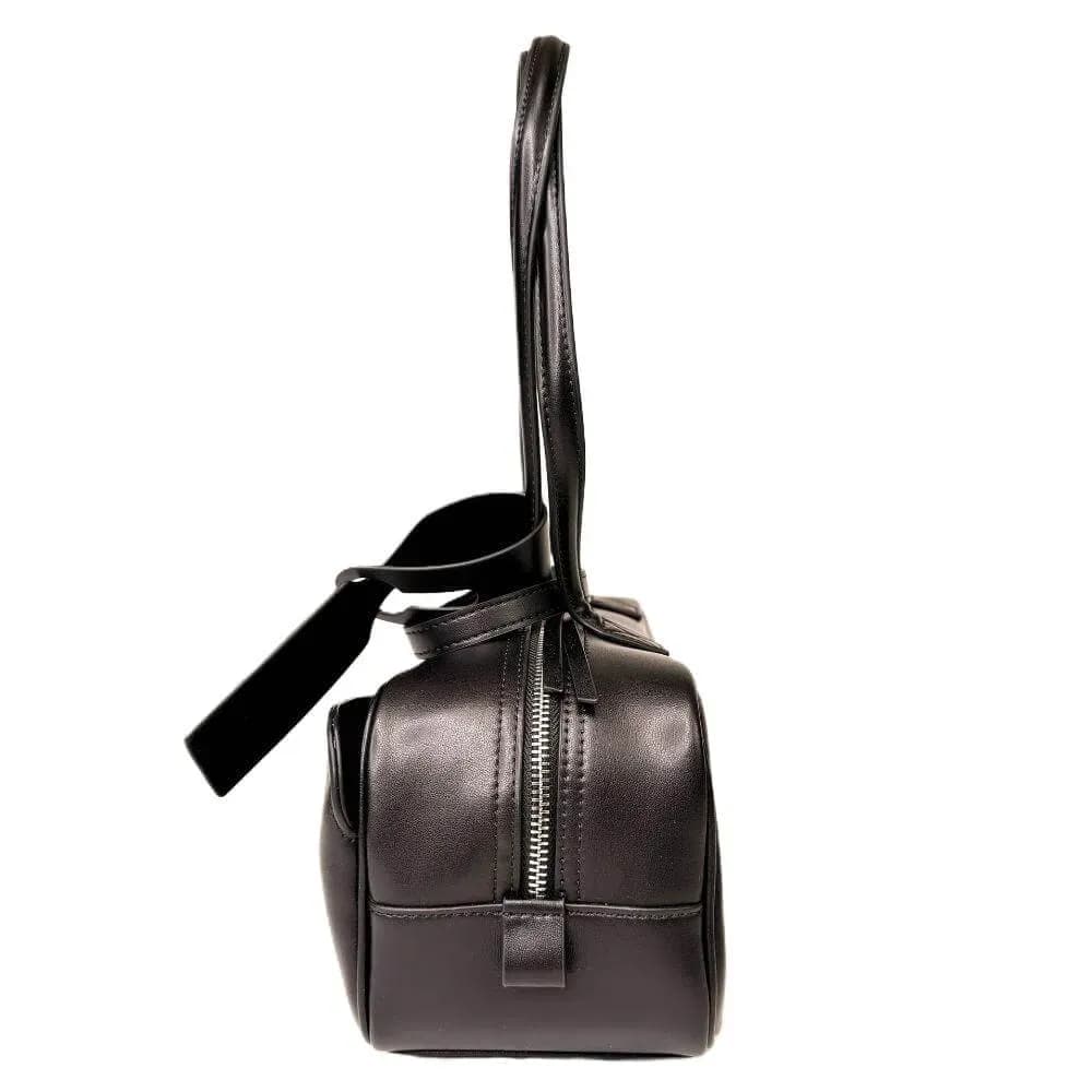 Kožená Italská kabelka Baguett černá