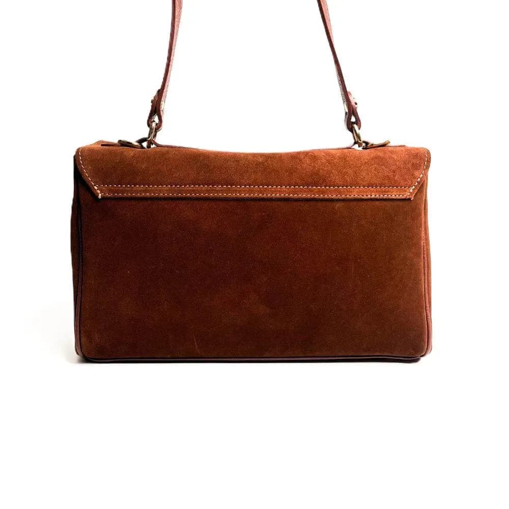 Kožená Italská kabelka Signora hnědá