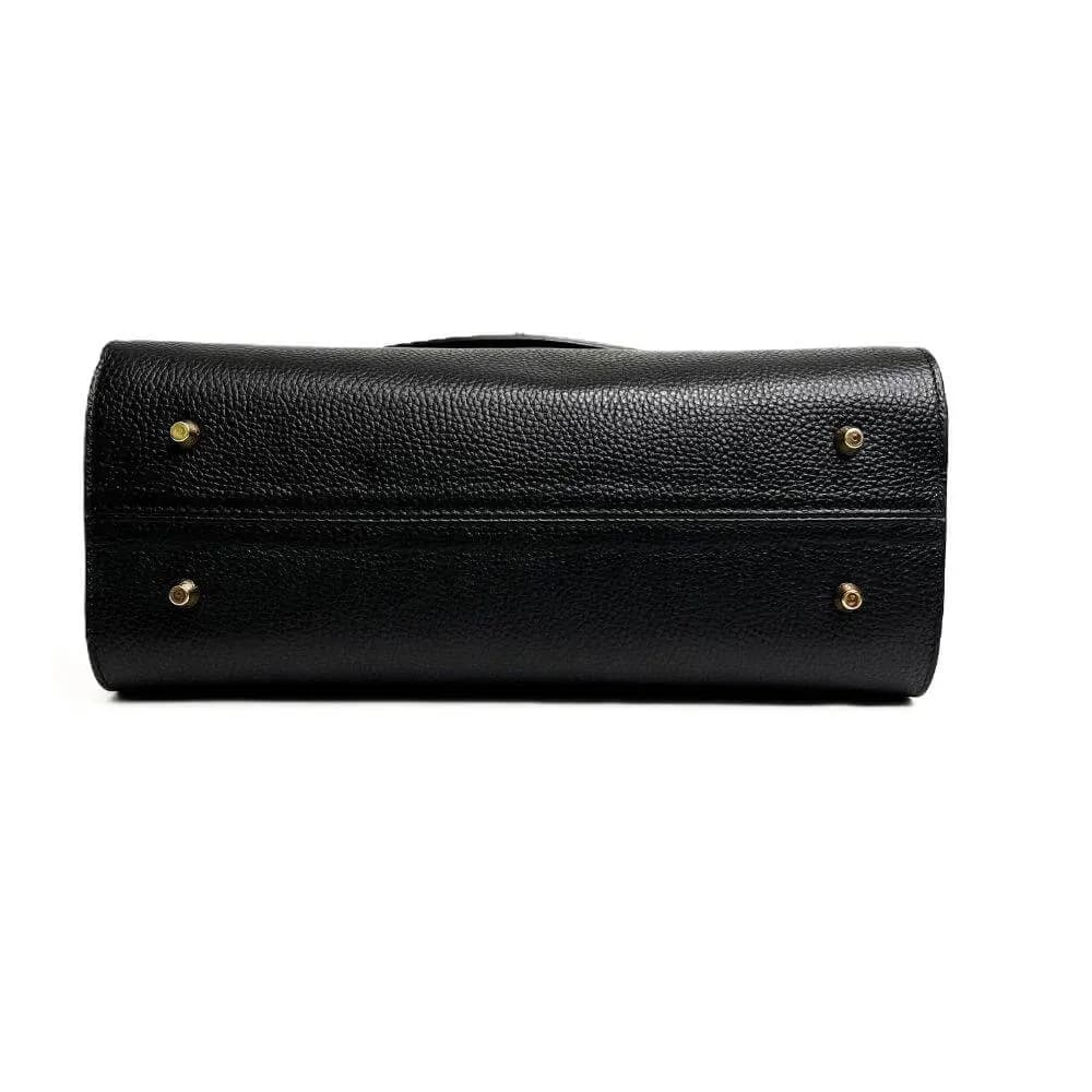 Kožená Italská kabelka Ferena černá