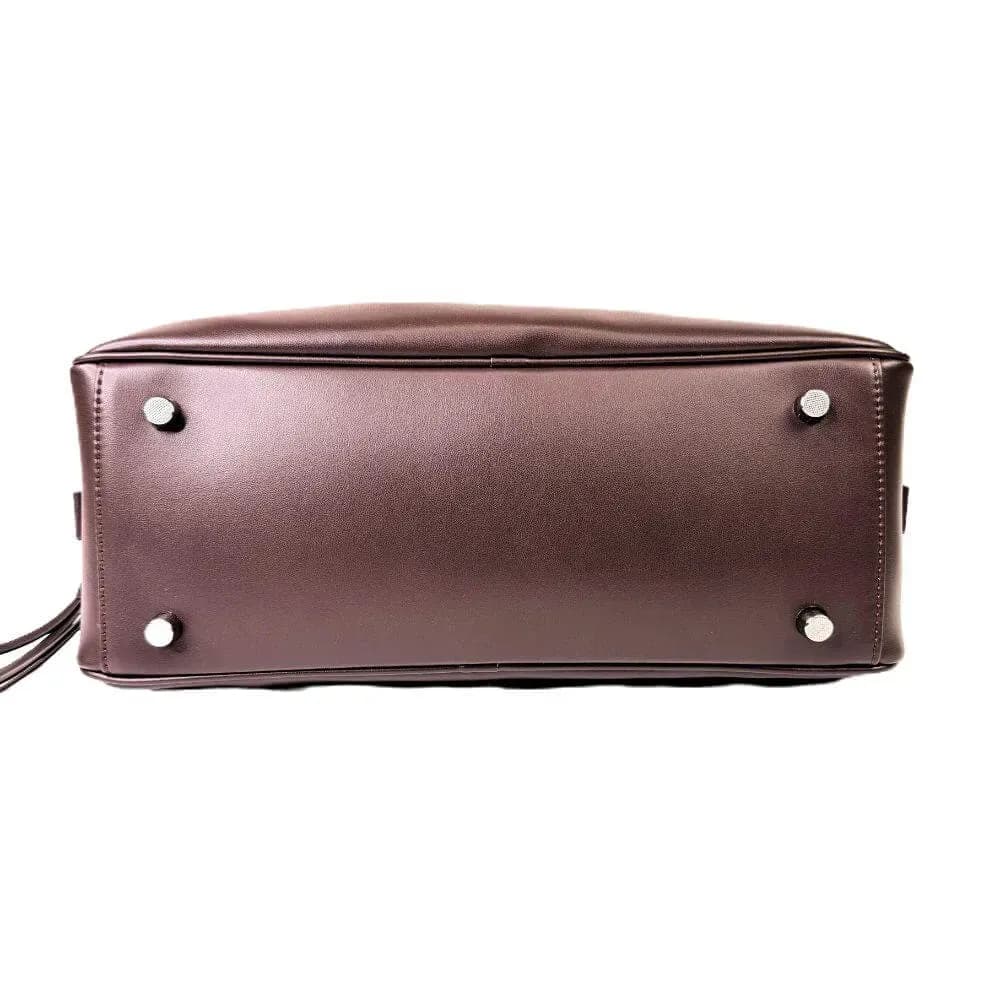 Kožená Italská kabelka Baguett tmavé hnědá