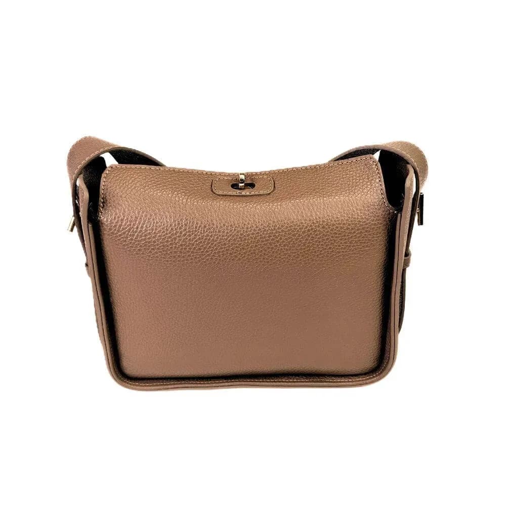 Kožená Italská kabelka Festa taupe