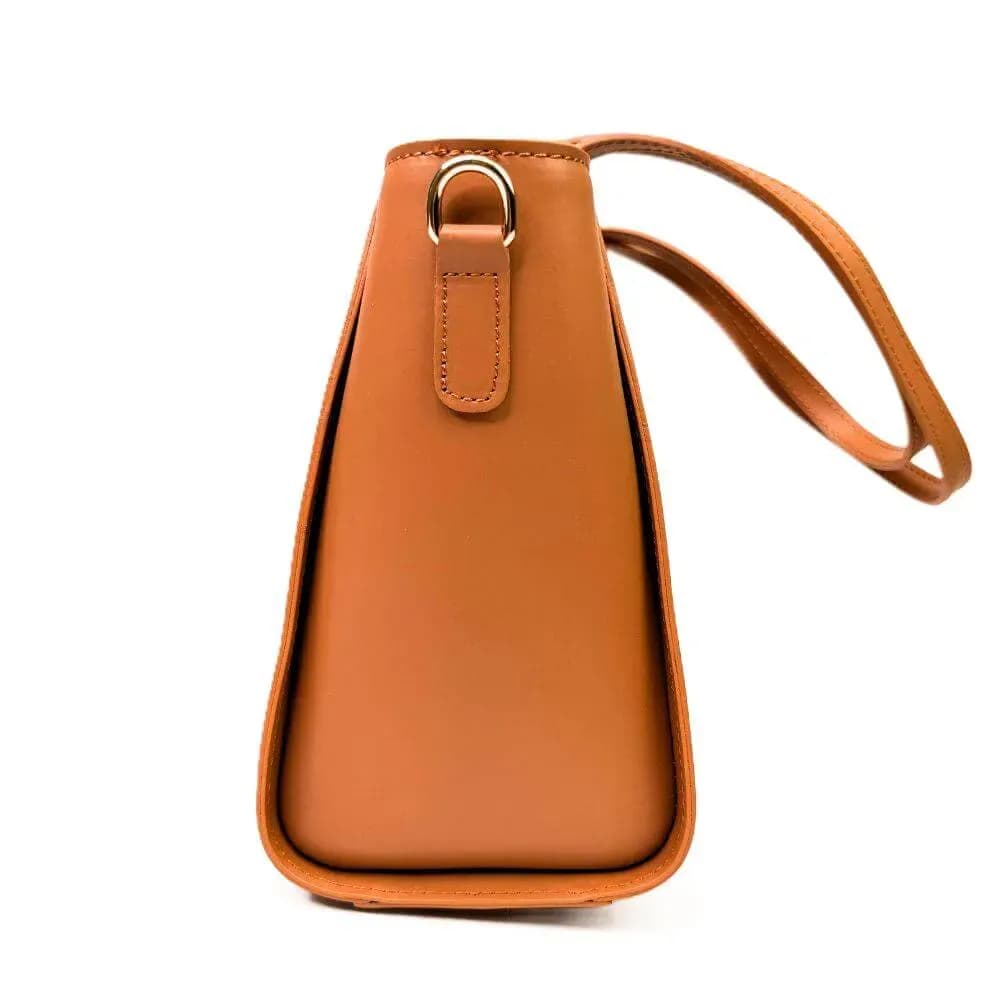 Kožená Italská kabelka Regina koňak