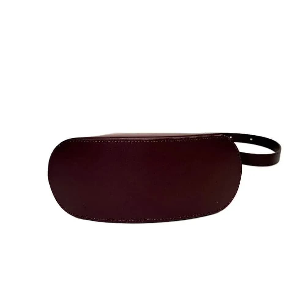 Kožená Italská kabelka Toskana vínová