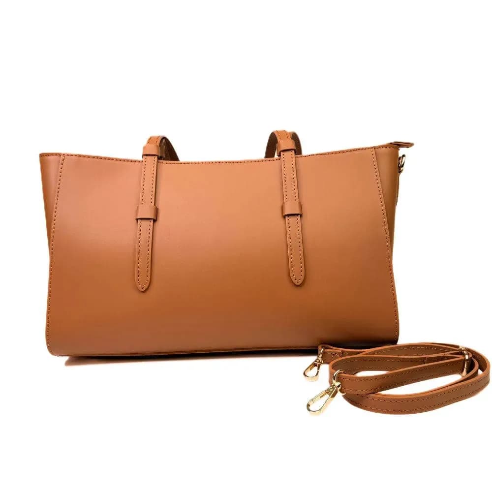 Kožená Italská kabelka Regina koňak