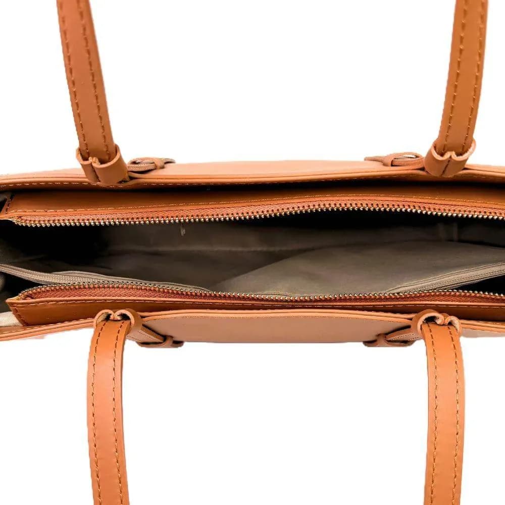 Kožená Italská kabelka Regina koňak