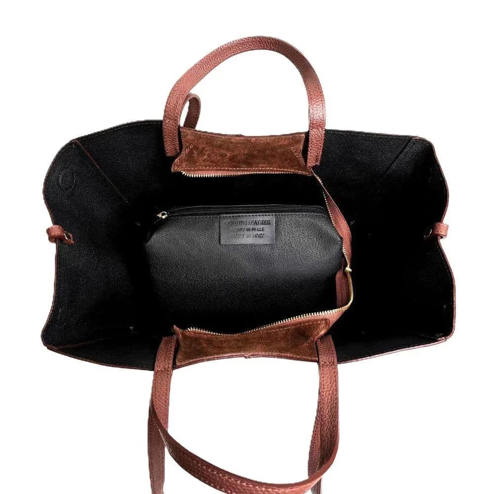 Kožená Italská kabelka Pavolina hnědá