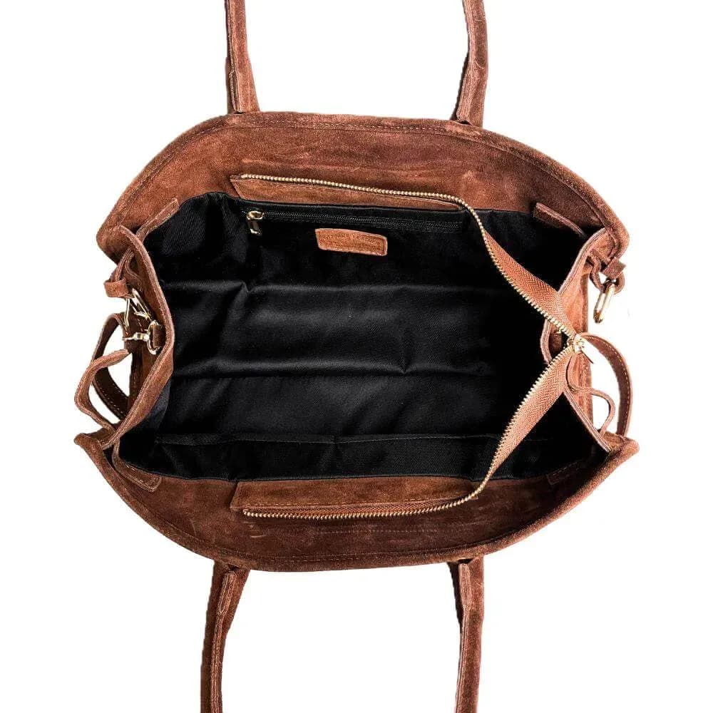 Kožená Italská kabelka Noreta koňak