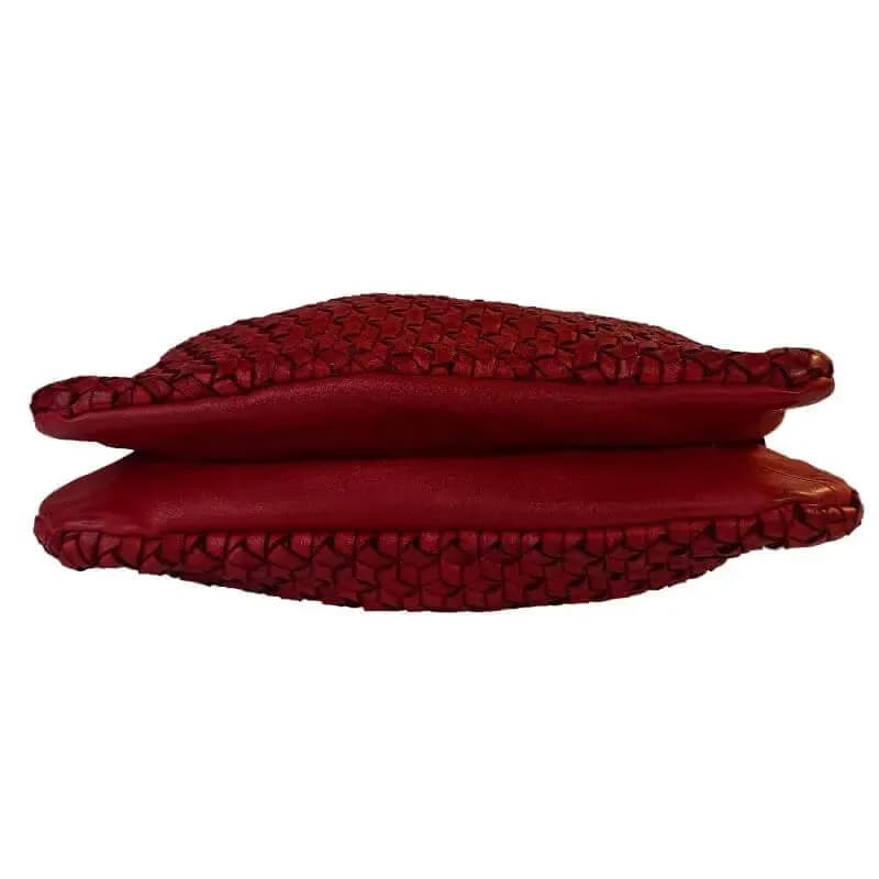 Kožená Italská crossbody kabelka Lyra červená