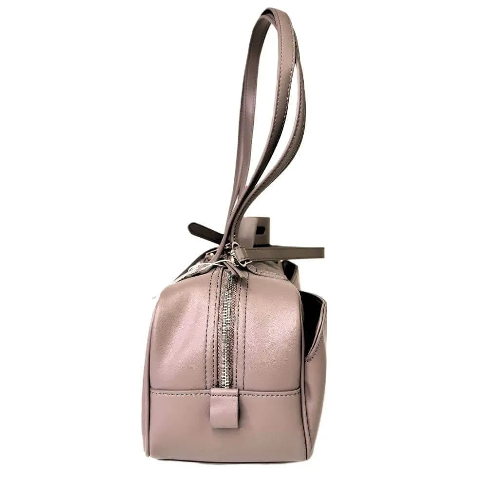 Kožená Italská kabelka Baguett taupe