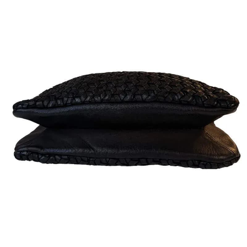 Kožená Italská crossbody kabelka Lyra černá