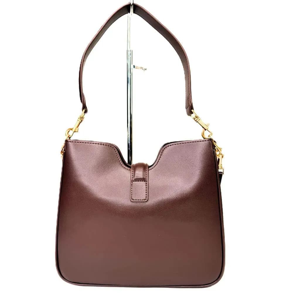 Kožená Italská kabelka Ormea tmavé hnědá