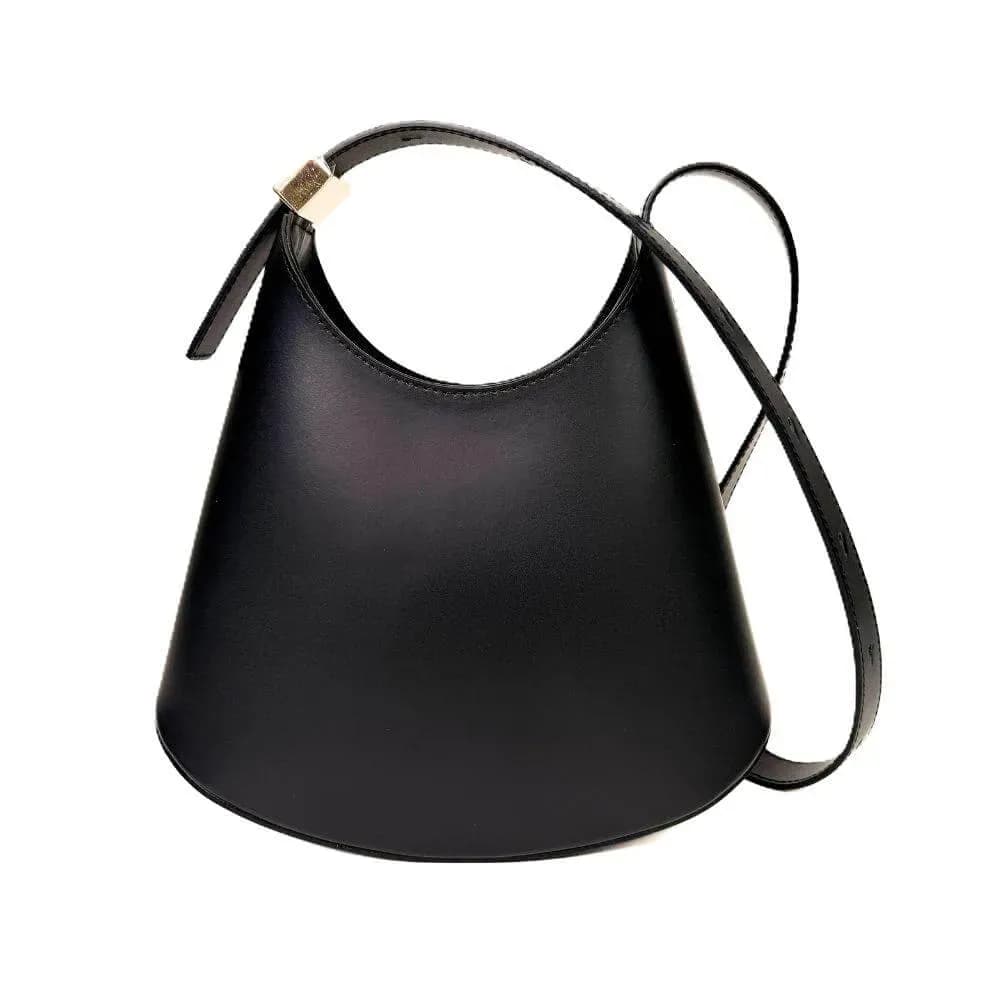 Kožená Italská kabelka Toskana černá