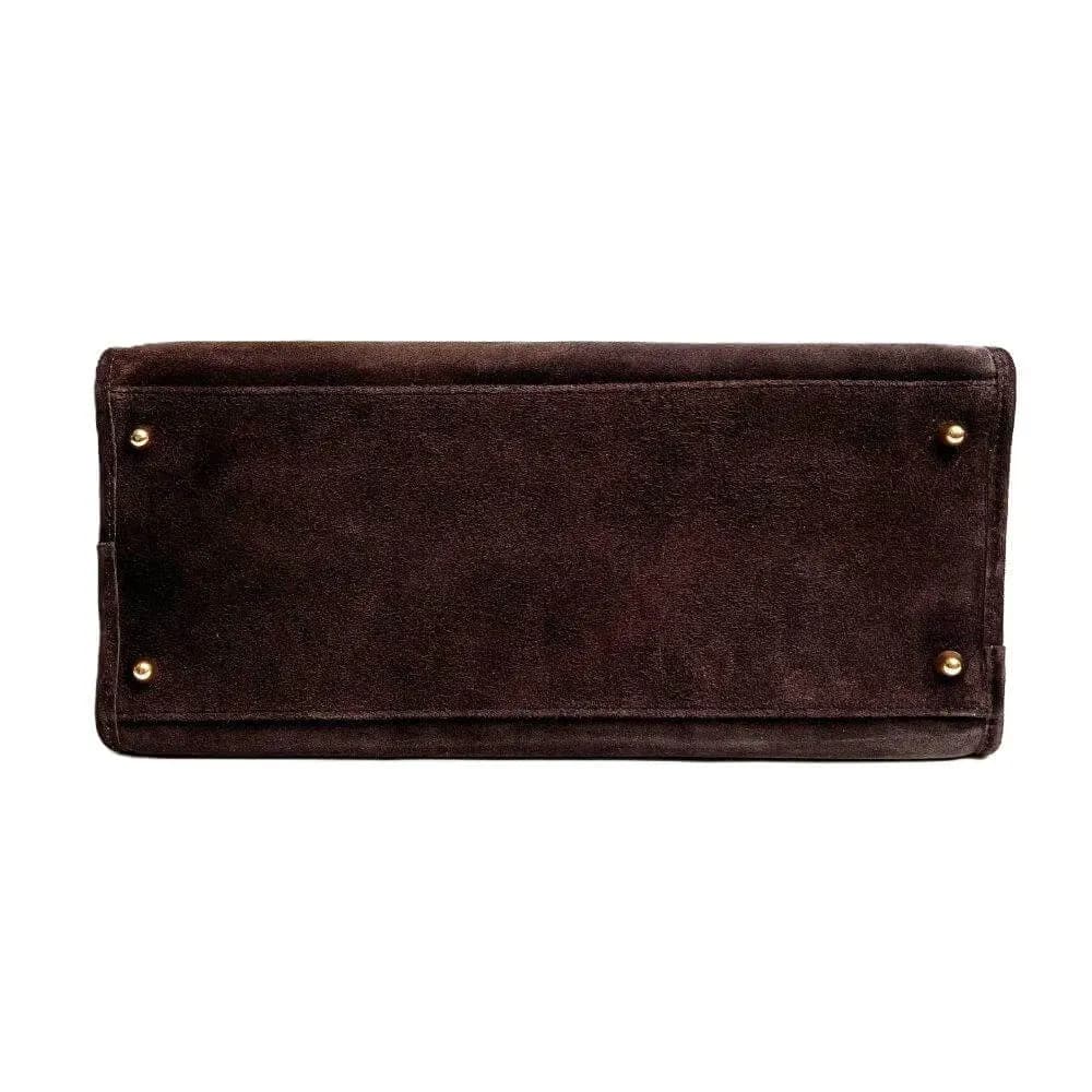 Kožená Italská kabelka Noreta tmavé hnědá