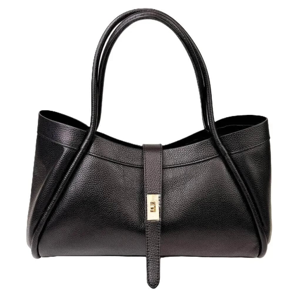 Kožená Italská kabelka Elis černá