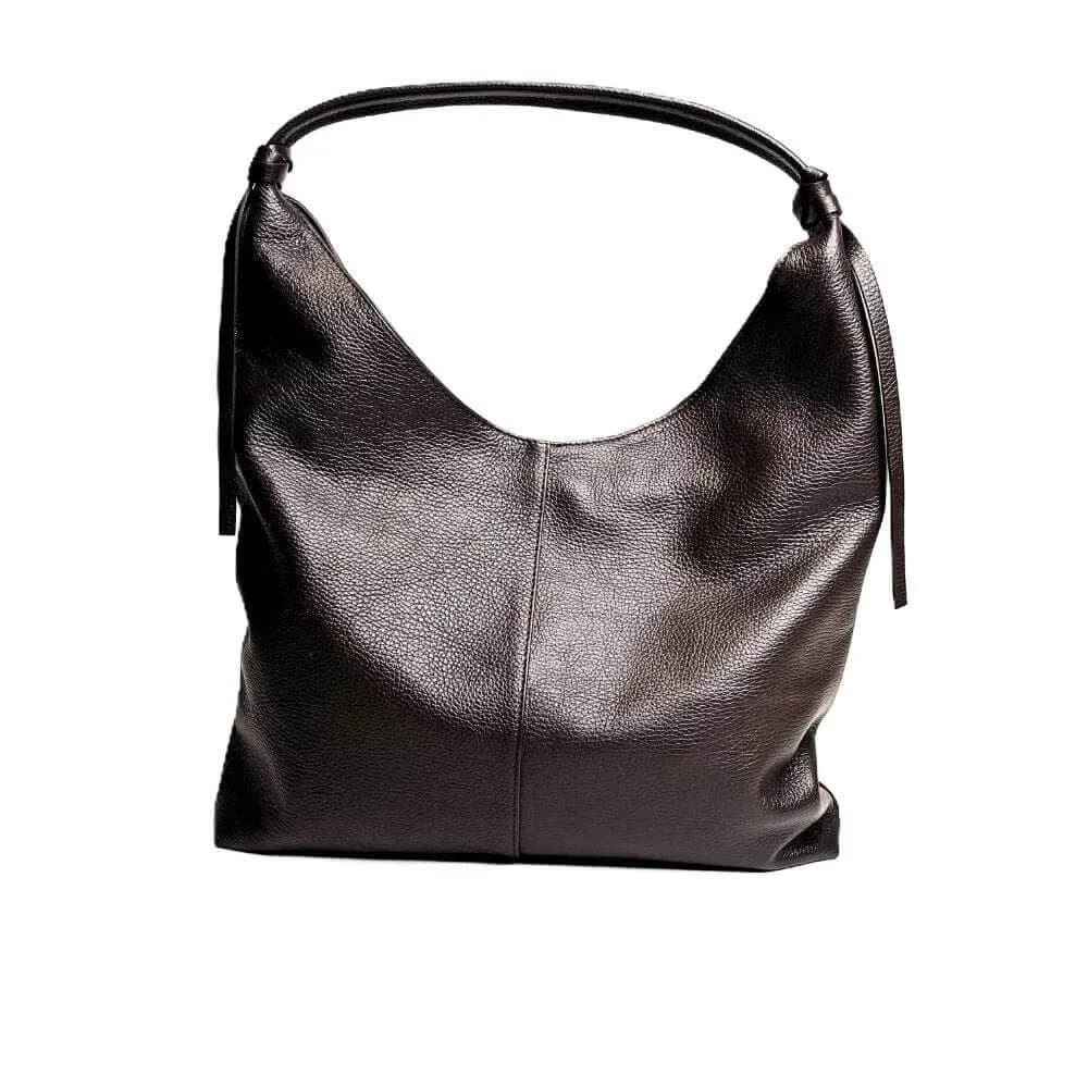 Kožená Italská kabelka Ventara tmavé hnědá