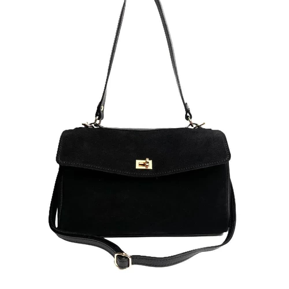 Kožená Italská kabelka Signora černá