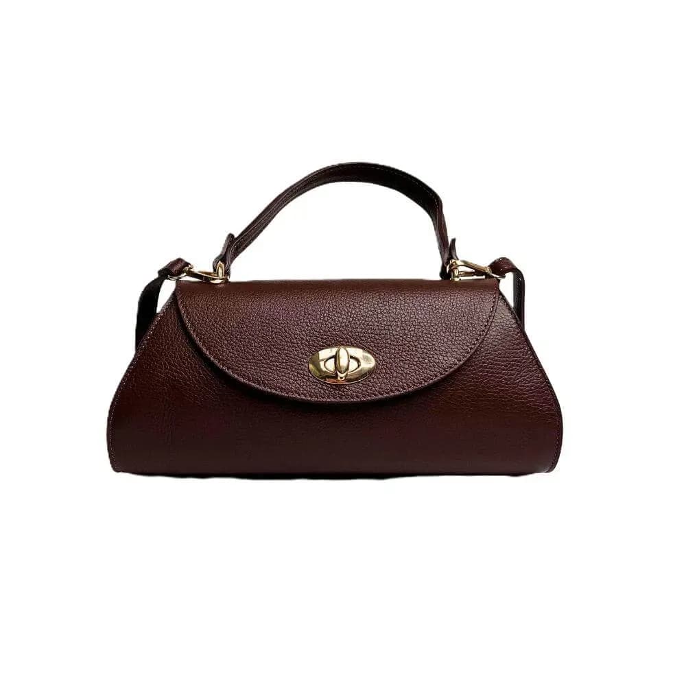 Kožená Italská kabelka Ferena hnědá